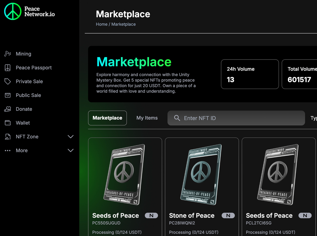 Free Trading and the Future of NFTs with Peace Network Marketplace